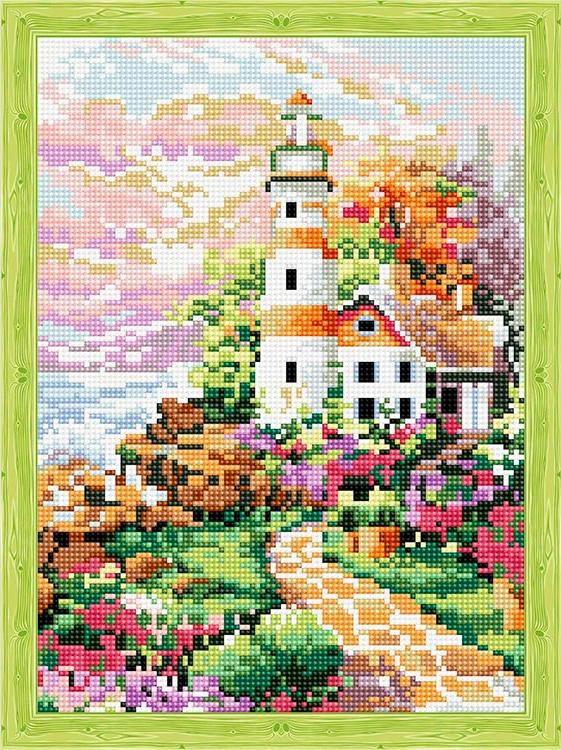 

Алмазная вышивка Цветной Тропинка к маяку, 30x40 см, Тропинка к маяку