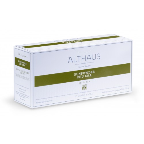 фото Чай зеленый в пакетах для чайника althaus gunpowder zhu cha 20*4 г