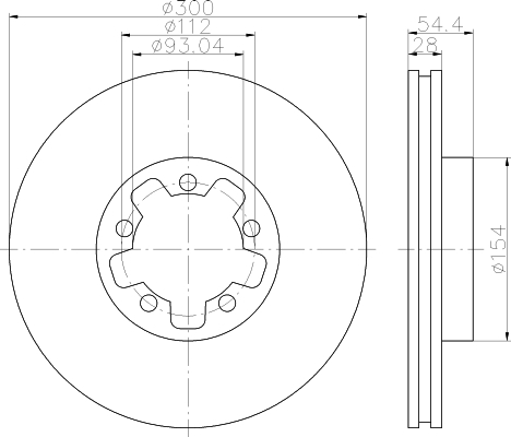 фото Тормозной диск hella pagid 8dd355113281 hella pagid/behr