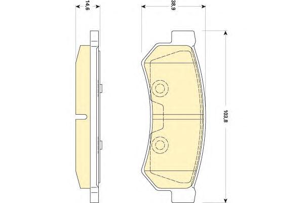 

Комплект тормозных колодок Girling 6141789