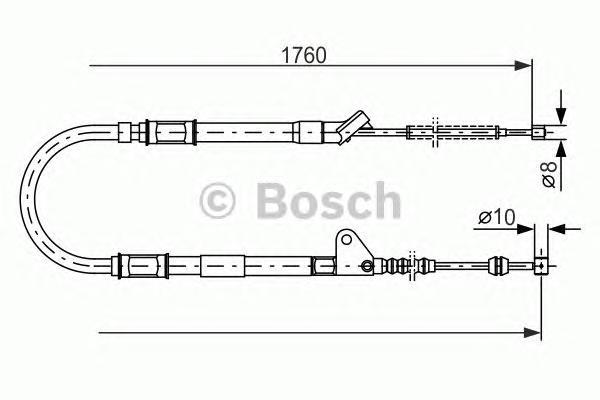 фото Трос cтояночного тормоза bosch 1987477541