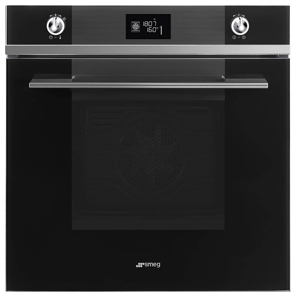 фото Встраиваемый электрический духовой шкаф smeg sf6102tvn black