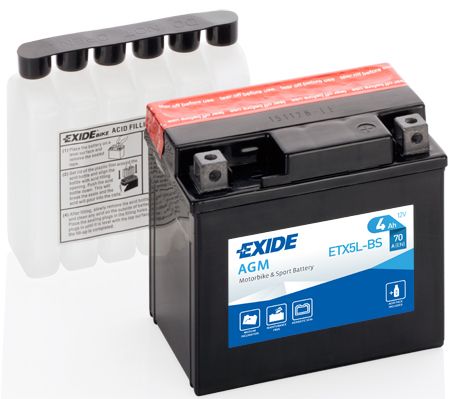 фото Аккумулятор автомобильный exide etx5l-bs 4 ач