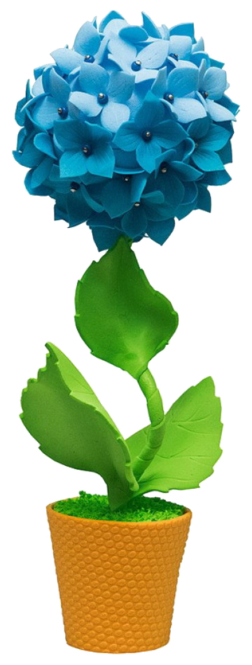 фото Набор для творчества топиарий гортензия голубая, 15 см волшебная мастерская
