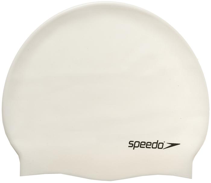 Шапочка для плавания Speedo Plain Flat Silicone Cap 0010 white