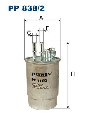 фото Фильтр топливный filtron pp838/2