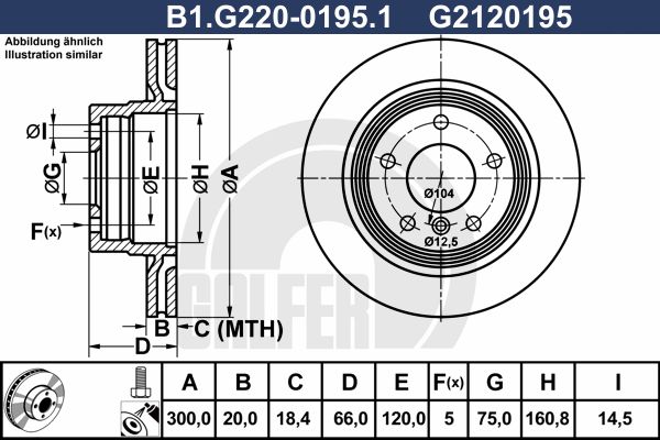 

Тормозной диск GALFER B1.G220-0195.1