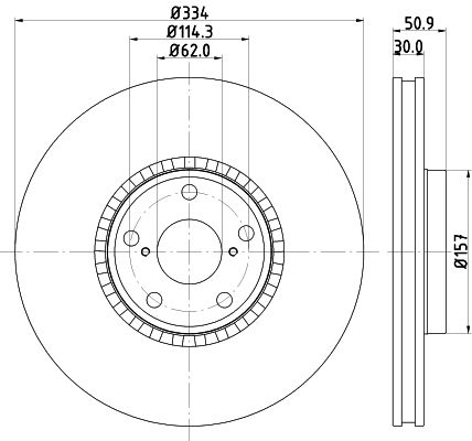 фото Тормозной диск hella pagid 8dd 355 112-861