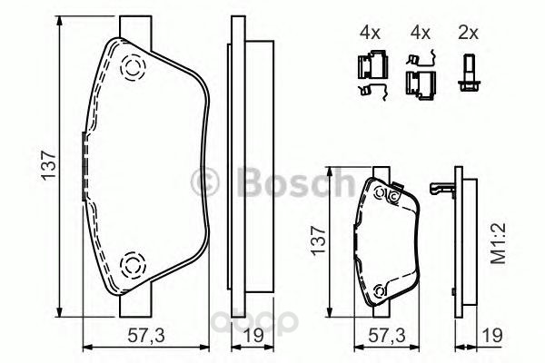 

Комплект тормозных колодок BOSCH 0986494157