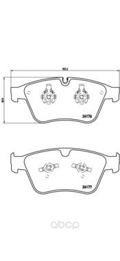 

Комплект тормозных колодок Brembo P50105