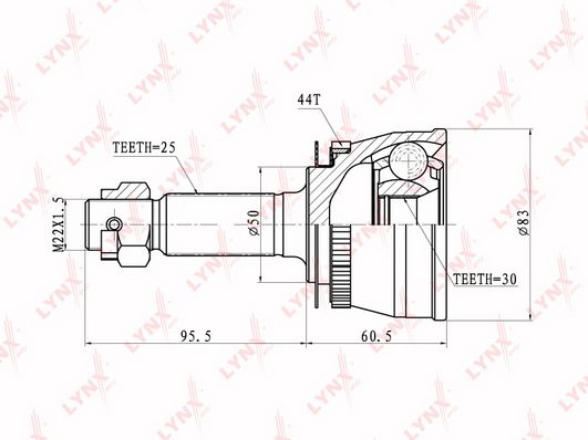 

Шрус LYNXauto CO-3628A