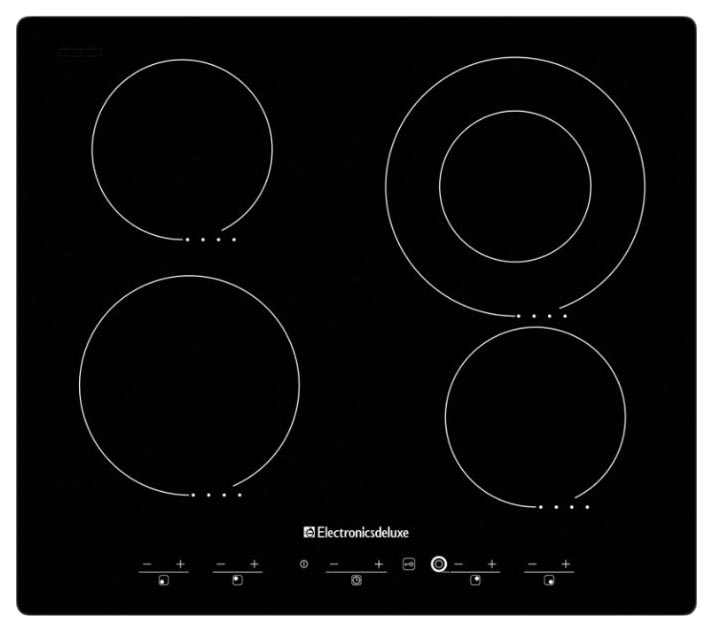 фото Встраиваемая варочная панель электрическая deluxe 595204,01эвс-001 black de luxe