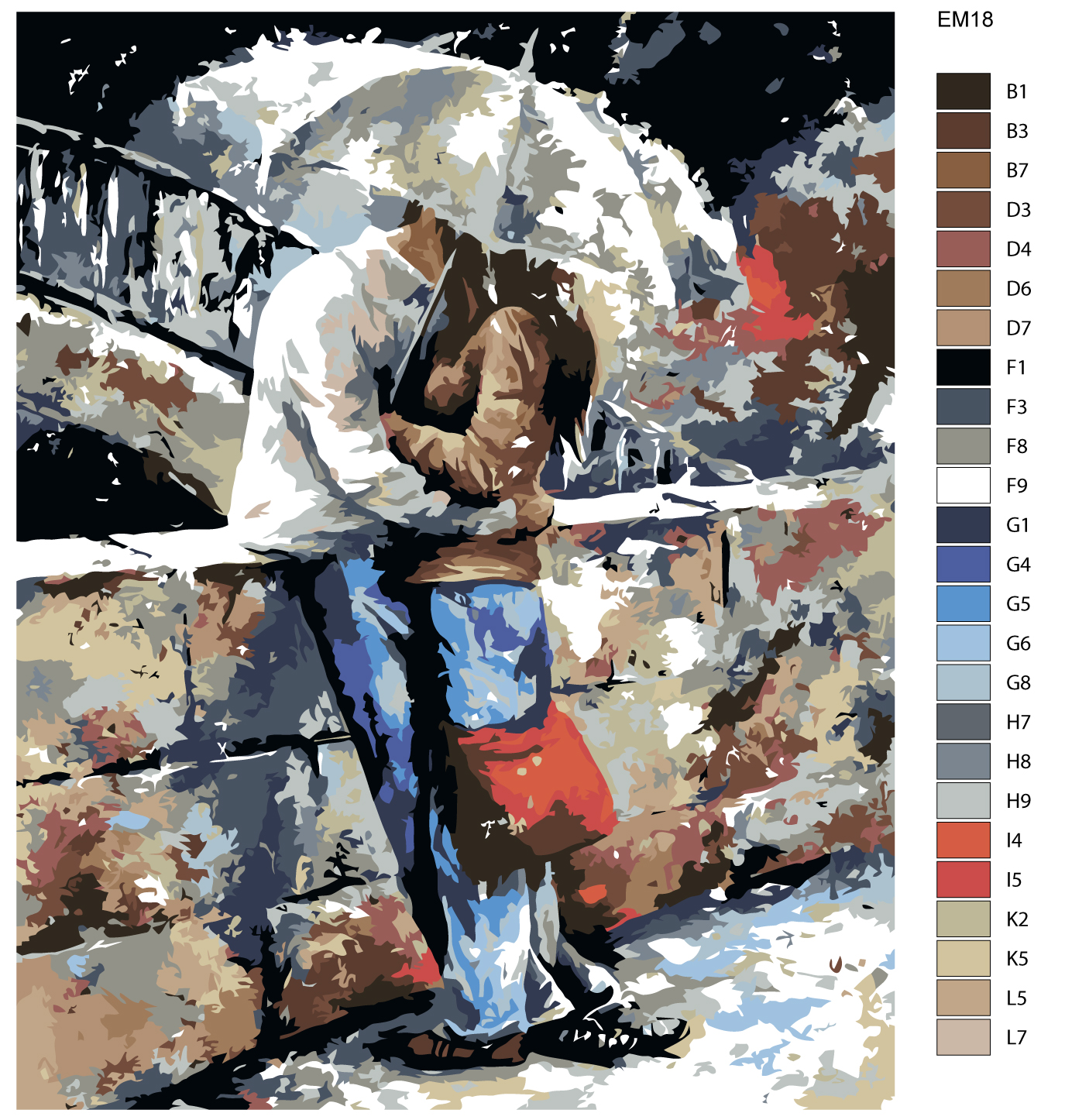 

Картина по номерам, 40 x 50, EM18, EM18