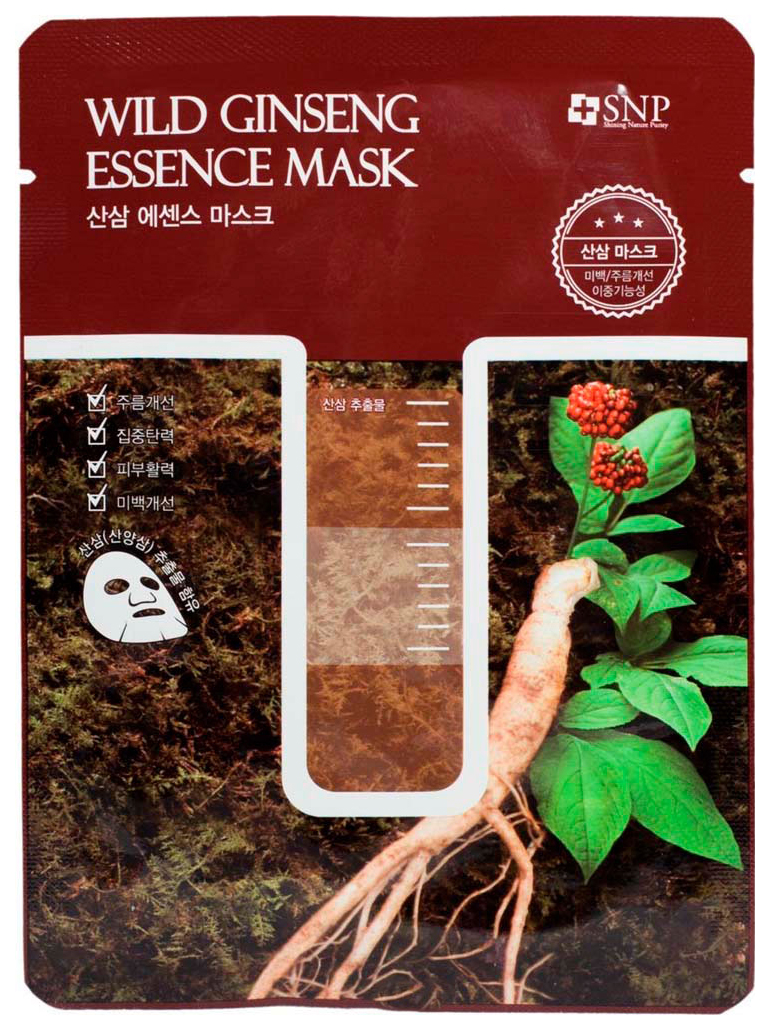 фото Маска для лица snp wild ginseng essence mask 25 мл