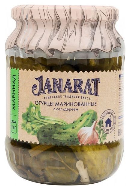 фото Огурцы маринованные janarat с сельдереем 700 г