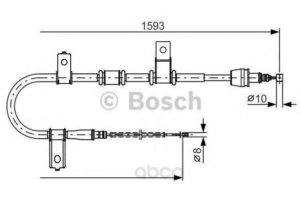 Трос cтояночного тормоза BOSCH 1987482224