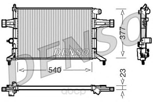 Радиатор системы охлаждения opel astra 1.6-1.8 16v 98 Denso DRM20082