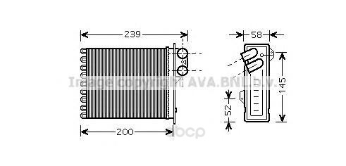 

Радиатор охлаждения двигателя Ava RTA6398