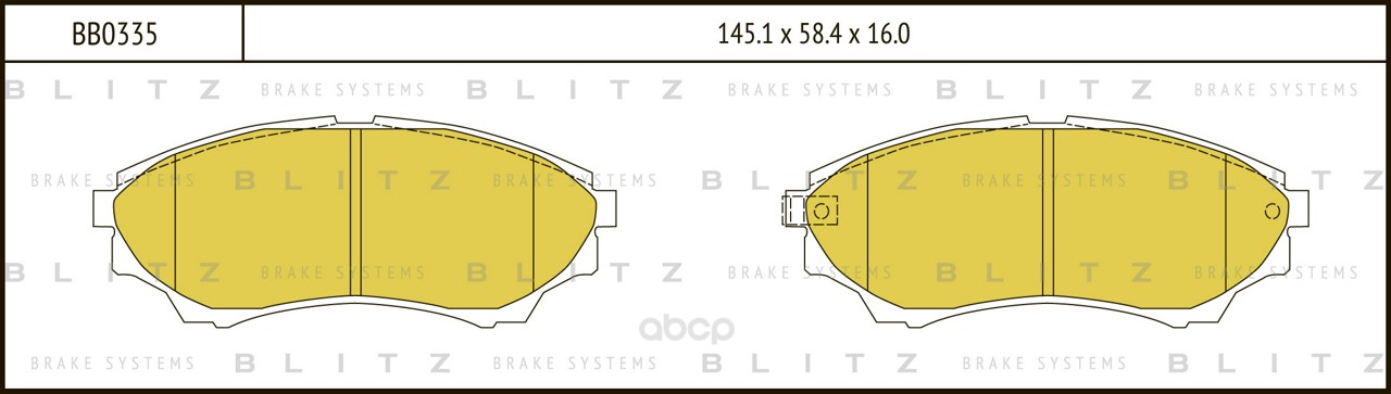 

Тормозные колодки BLITZ передние BB0335