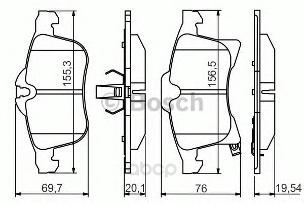 

Тормозные колодки Bosch передние 986494513