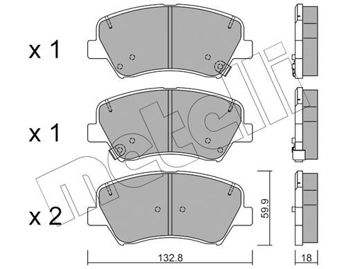 

Тормозные колодки METELLI дисковые 2209440