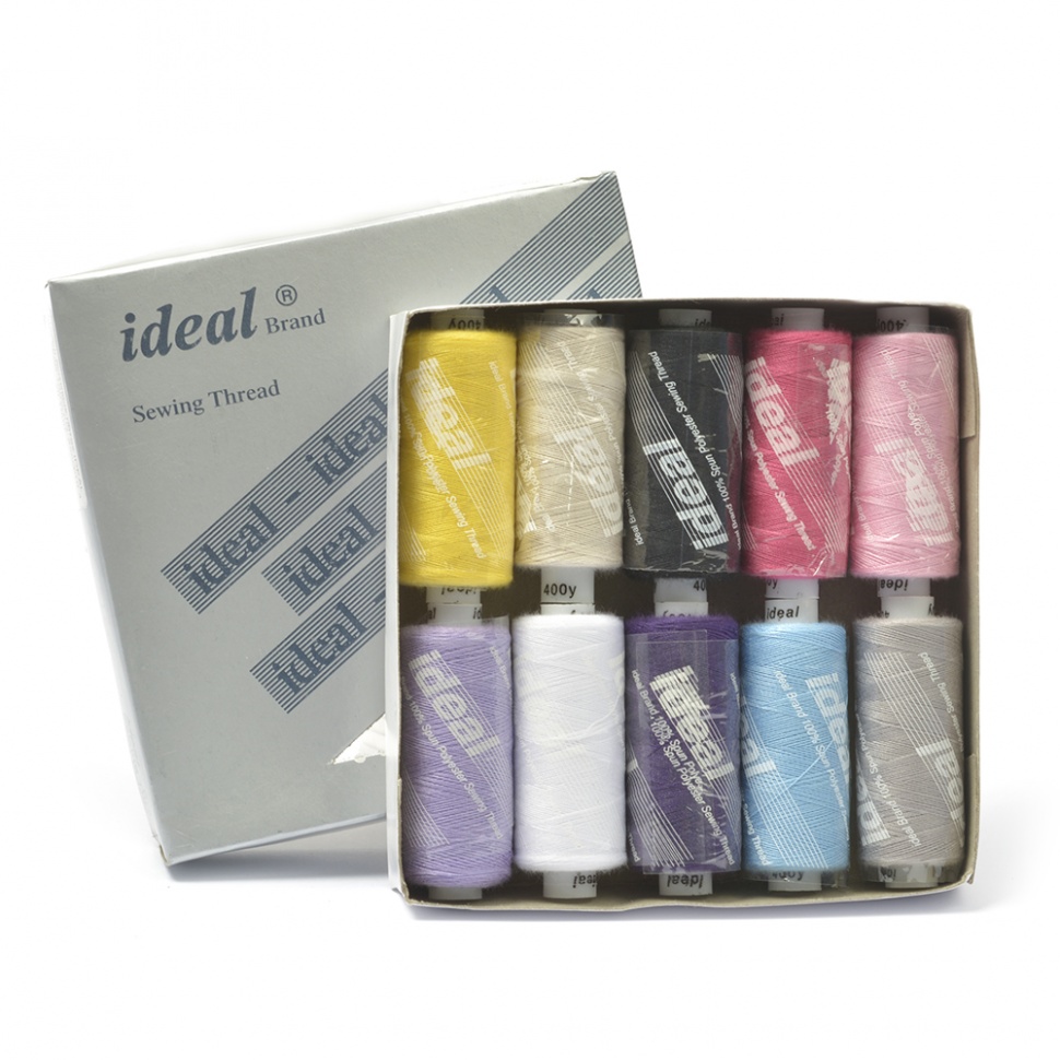 фото Набор бытовых ниток "ideal" 40/2 366м 100% п/э, mix c, ассорти 4 уп,10шт nobrand