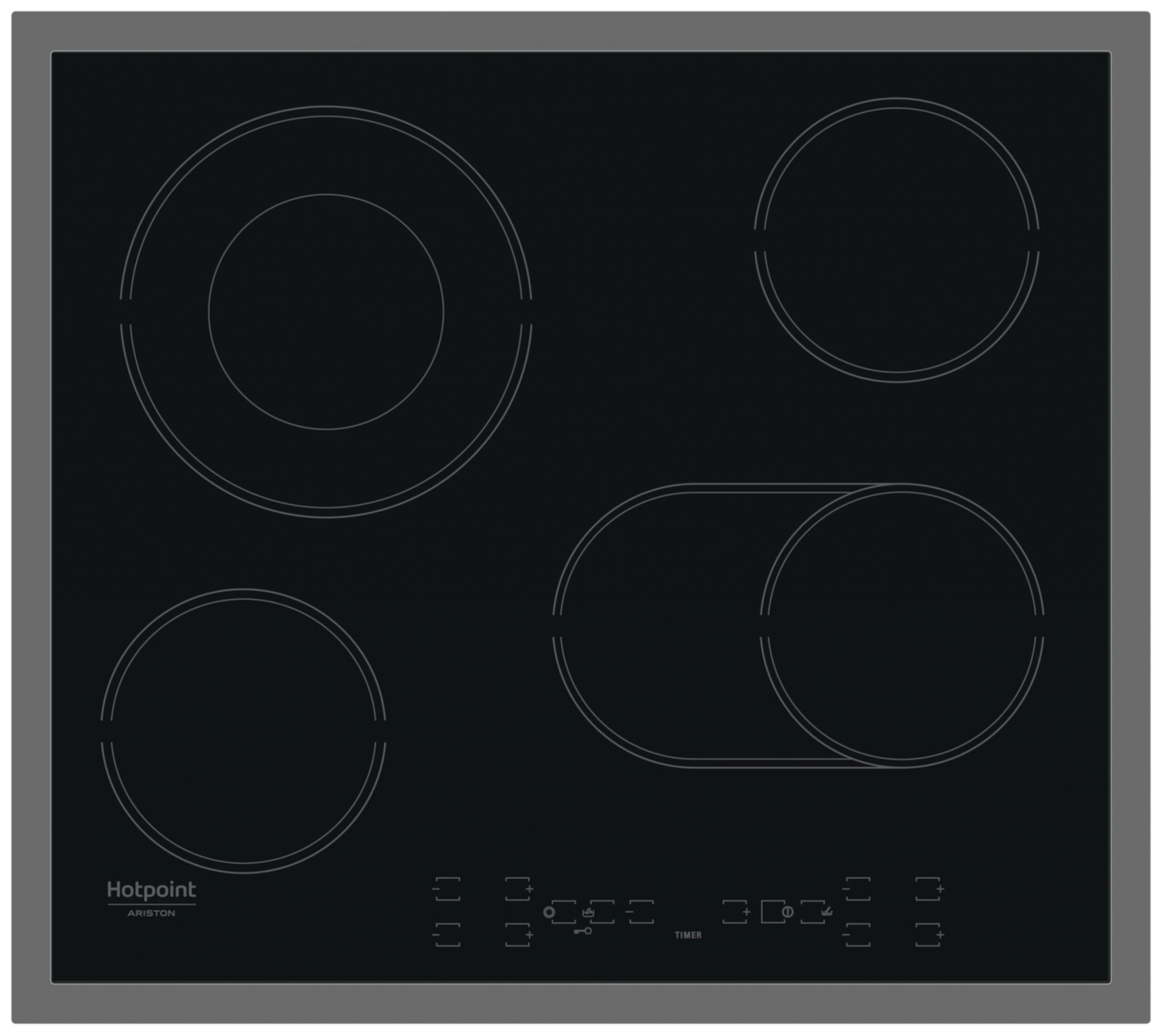 фото Встраиваемая варочная панель электрическая hotpoint-ariston hr 616 x black