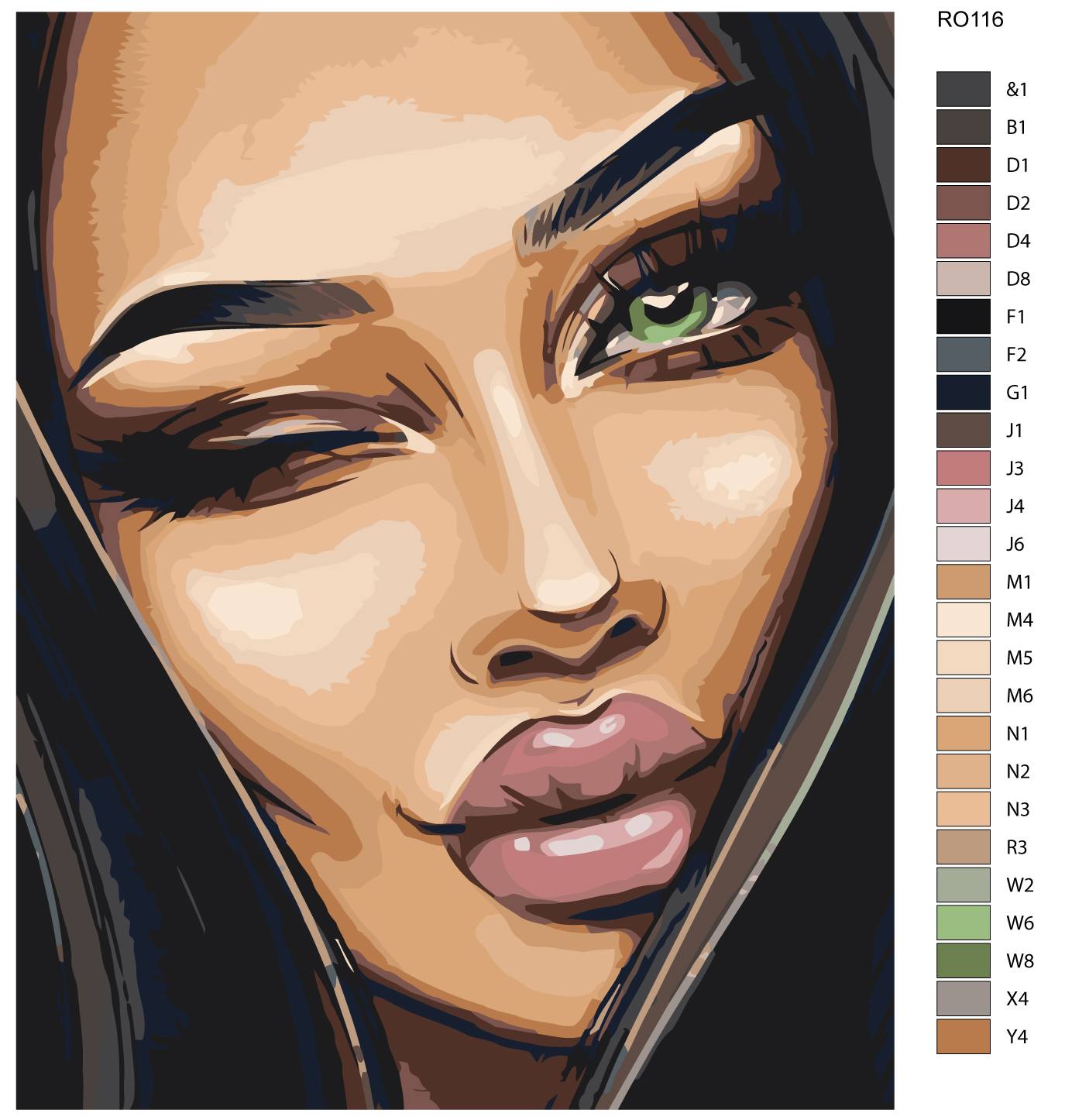 

Картина по номерам, 40 x 50, RO116, RO116