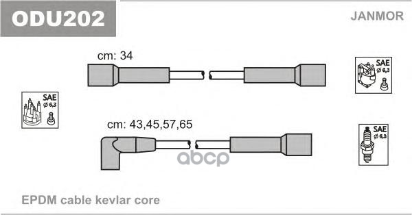 фото Комплект проводов зажигания janmor odu202