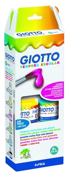 Темпера Giotto Tempera Escolar 6 цветов