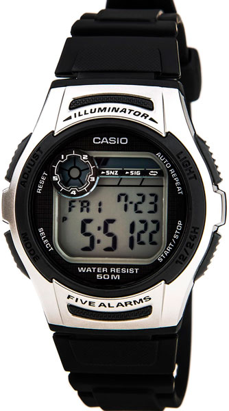 фото Наручные часы электронные мужские casio illuminator collection w-213-1a