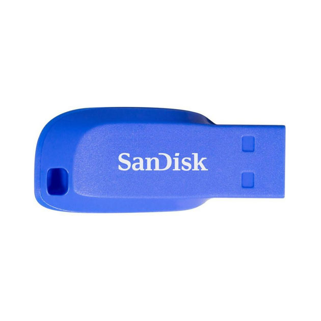 фото Флешка sandisk cruzer blade 64гб cyan (sdcz50c-064g-b35be)