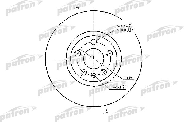 фото Тормозной диск patron pbd2716