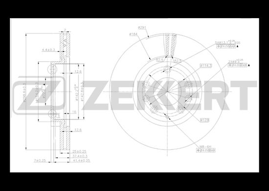 фото Тормозной диск zekkert bs-5162