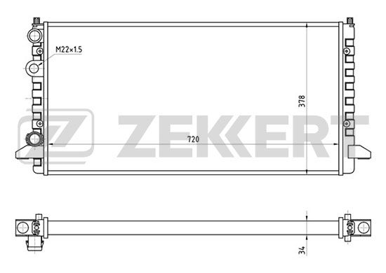 

Радиатор охлаждения двигателя ZEKKERT MK-1273