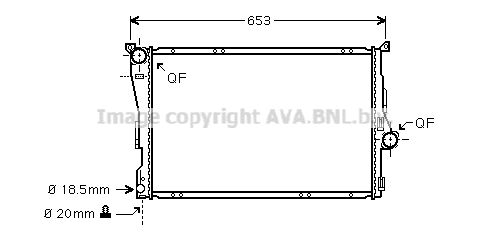 

Радиатор охлаждения двигателя AVA QUALITY COOLING BWA2278