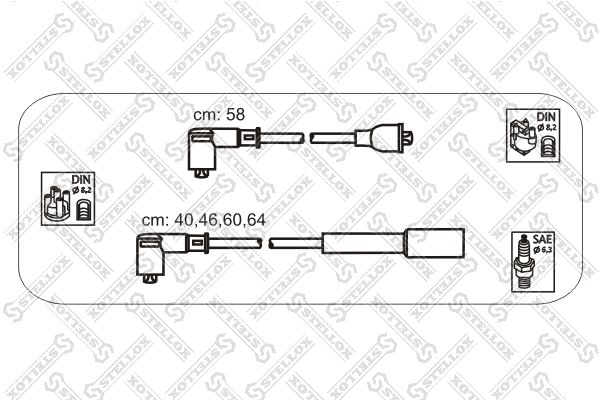 Комплект проводов зажигания STELLOX 10-38453-SX