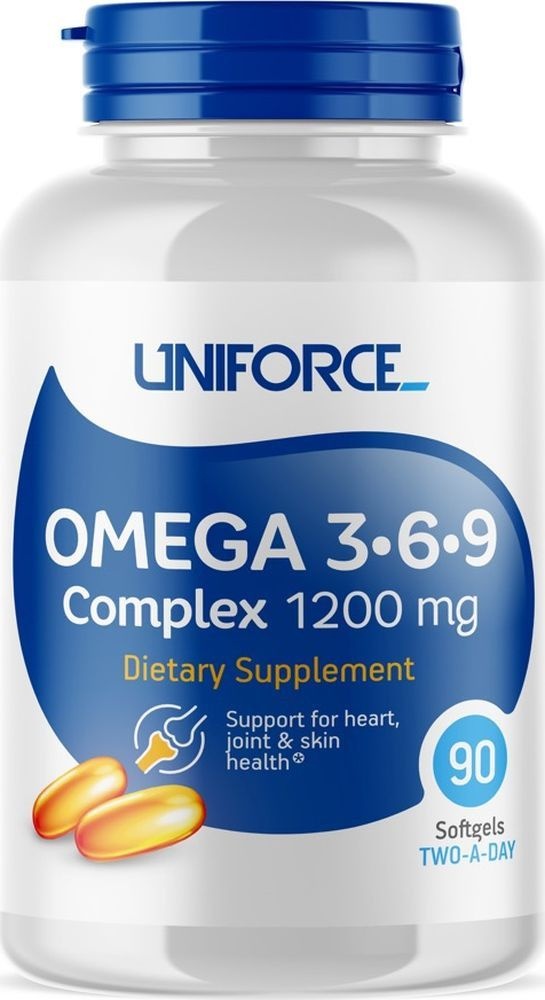 фото Uniforce omega-3-6-9 complex 1200mg 90cap (90 капсул)