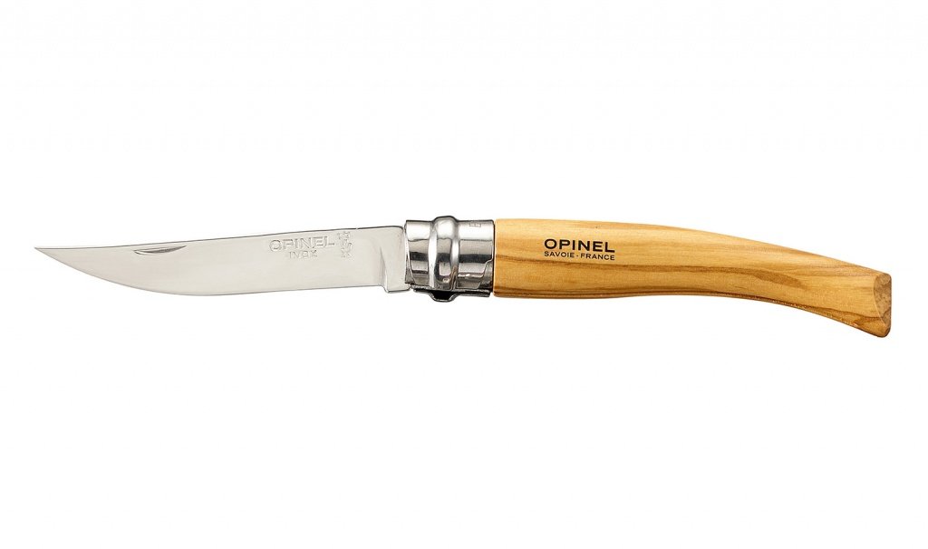 фото Нож складной филейный opinel №8 vri folding slim olivewood