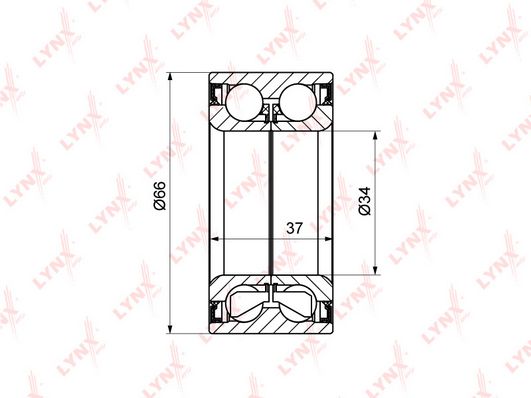 

Комплект подшипника ступицы колеса LYNXauto WB-1147