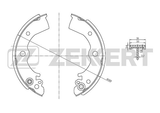 

Комплект тормозных колодок ZEKKERT BK-4035