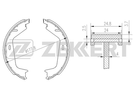 

Комплект тормозных колодок ZEKKERT BK-4447