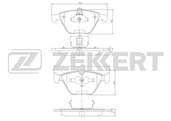 фото Комплект тормозных колодок, дисковый тормоз zekkert bs-1163