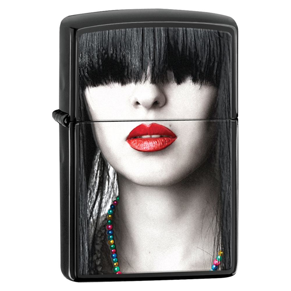 

Бензиновая зажигалка Zippo Woman Red Lips Ebony, Черный;серый, Woman Red Lips