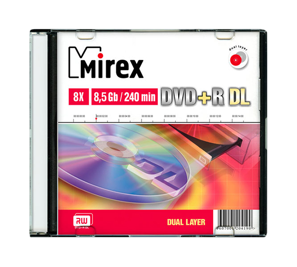 фото Диск для записи dvd+r диск mirex 204190