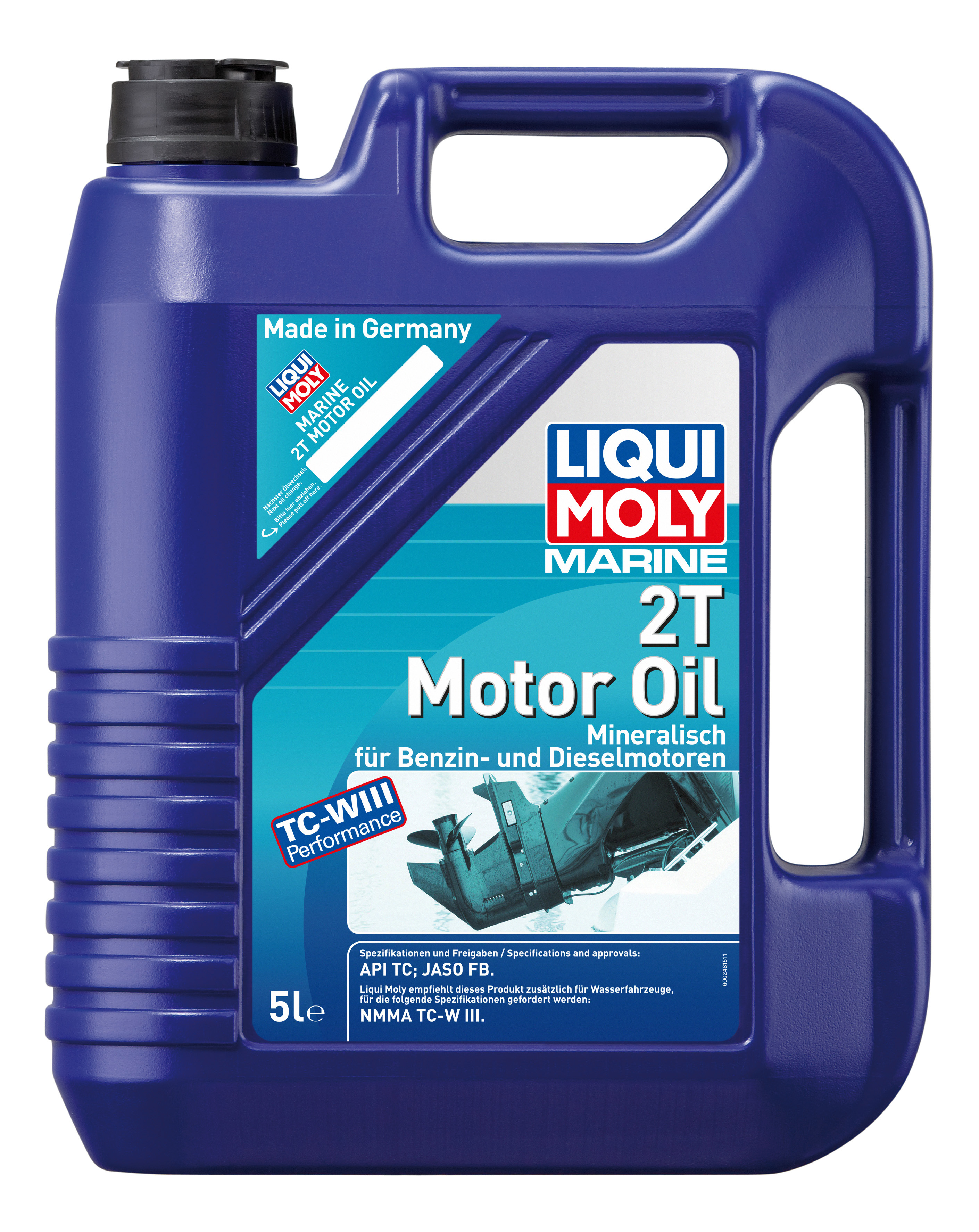 фото Liquimoly мин, мот,масло д/подвес,суд, двиг, marine 2t motor oil liqui moly