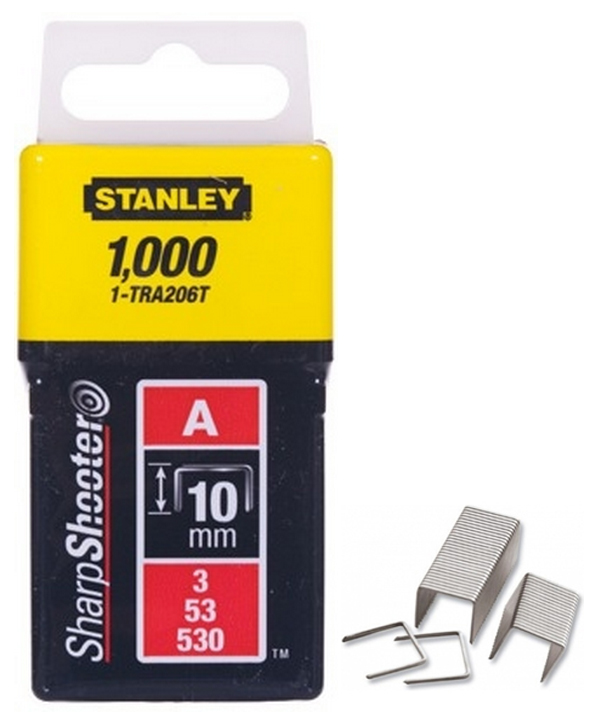 Скобы Stanley Light Duty 1-TRA206T 10мм тип