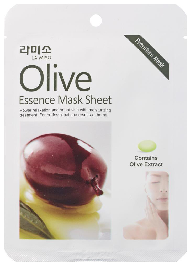 Маска для лица LA MISO Olive essence Mask Sheet 21 г