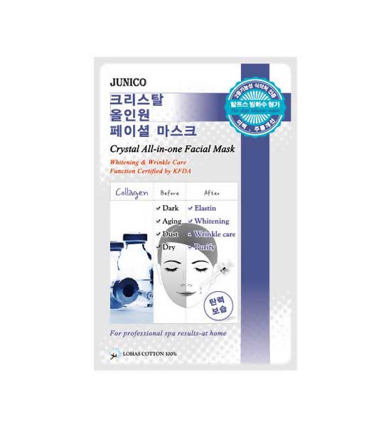 фото Маска для лица mj care junico crystal all-in-one facial mask collagen 25 г