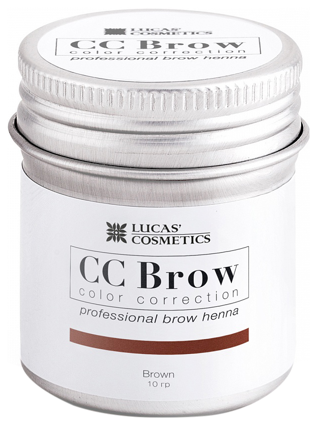 Хна для бровей LUCAS' COSMETICS CC Brow Brown баночка 10 гр хна для бровей lucas cosmetics cc brow blonde баночка 10 гр